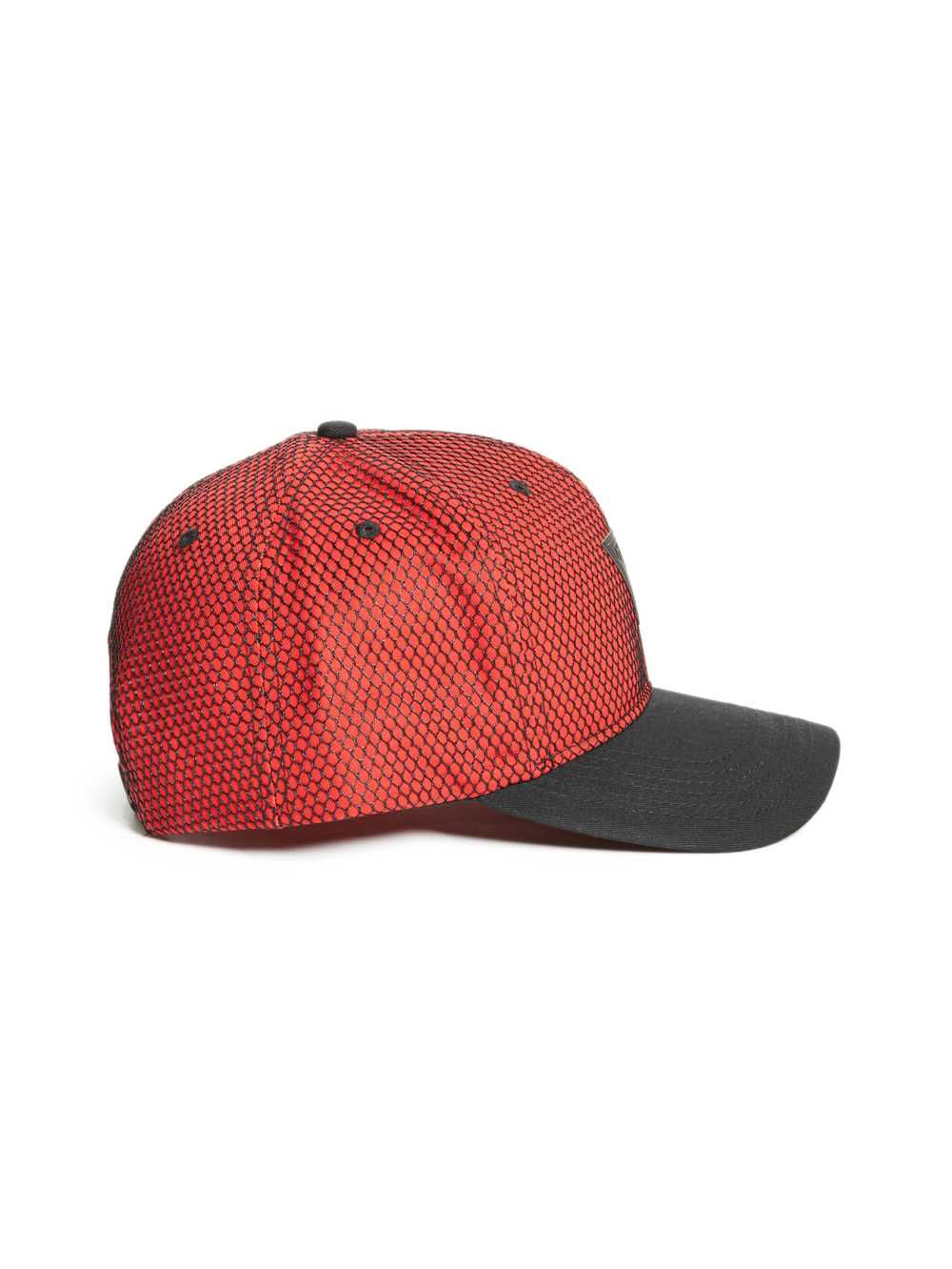 Red Men's Guess Tyler Mesh Triangle Baseball Hats Australia Sale | 978PLJVDU