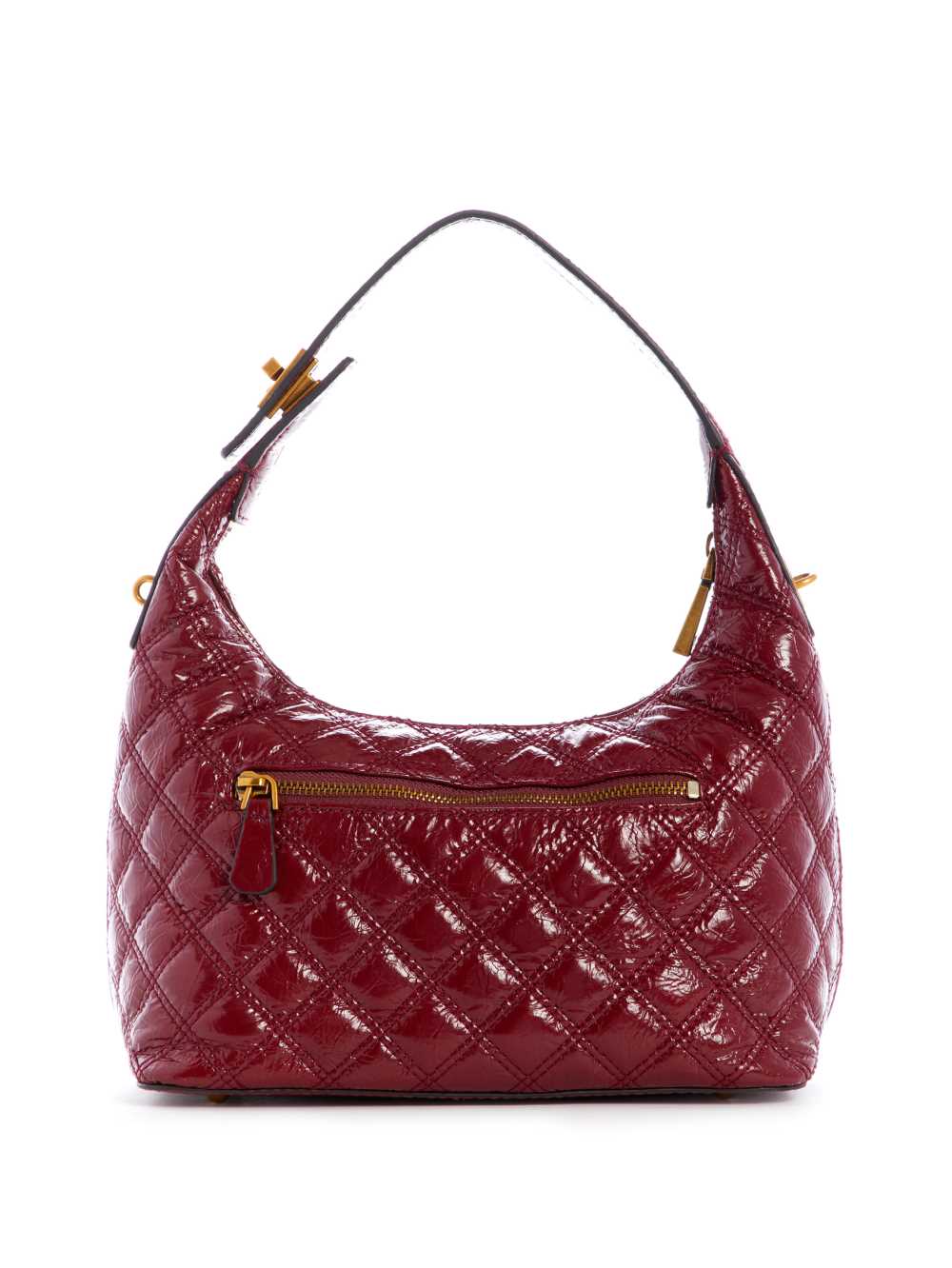 Red Women's Guess Cessily Quilted Hobo Bag Shoulder Bags Australia Sale | 102QEKORT