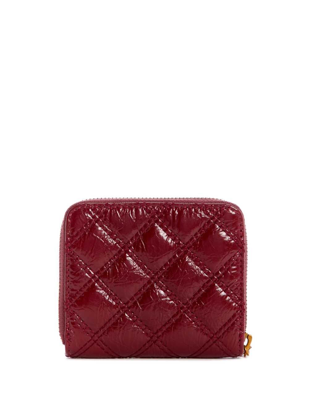 Red Women's Guess Cessily Quilted Small Zip-Around Wallets Australia Sale | 230FJUMDO