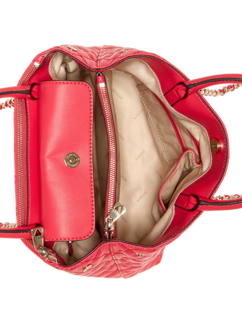 Red Women's Guess Illy Society Satchel Bags Australia Sale | 967DKOQAP