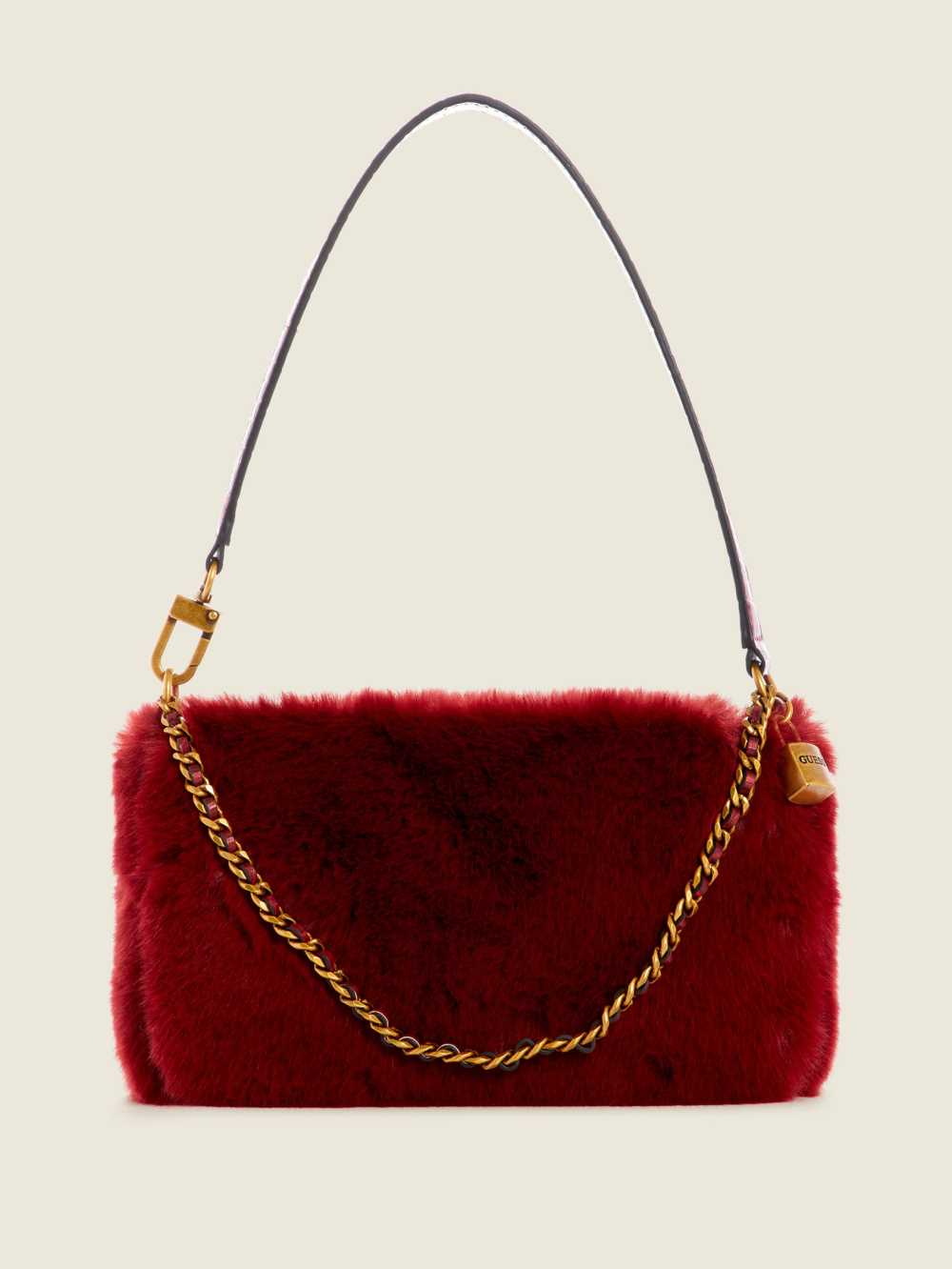 Red Women\'s Guess Katey Luxe Mini Shoulder Bags Australia Sale | 870MTSRPF