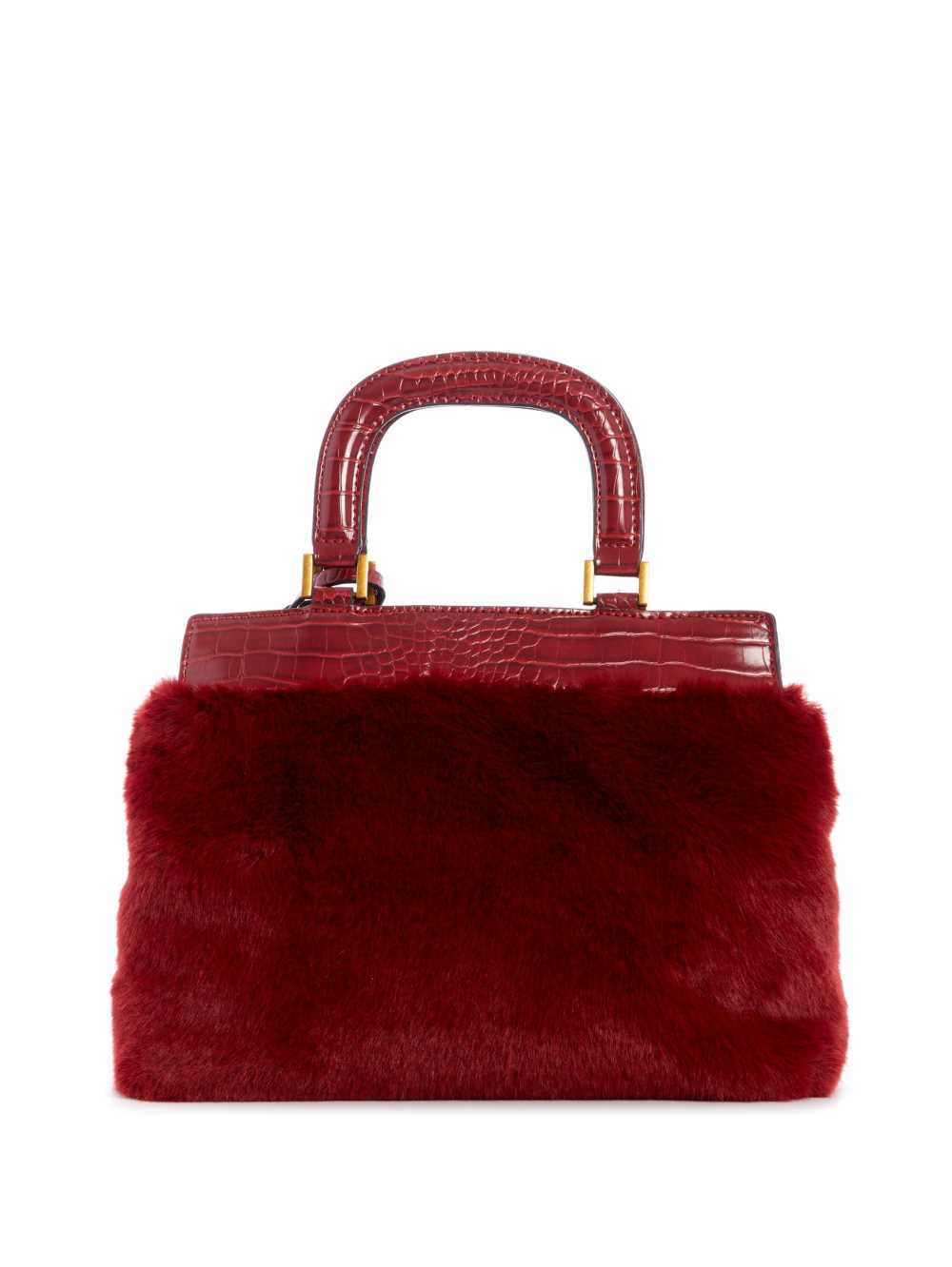 Red Women's Guess Katey Luxe Satchel Bags Australia Sale | 850CAKINQ