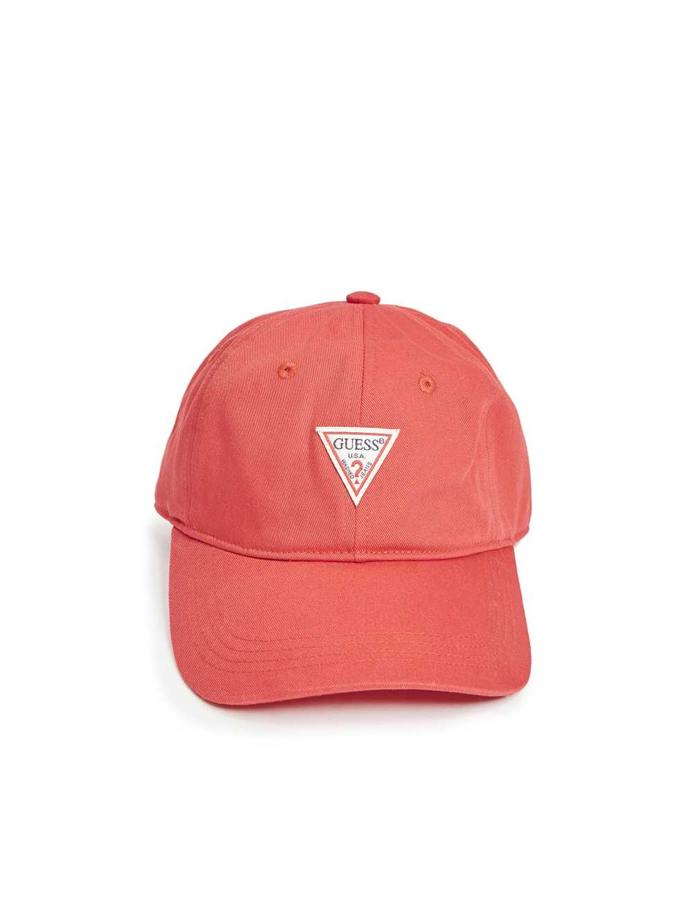 Red Women's Guess Logo Baseball Hats Australia Sale | 958TBMIEF