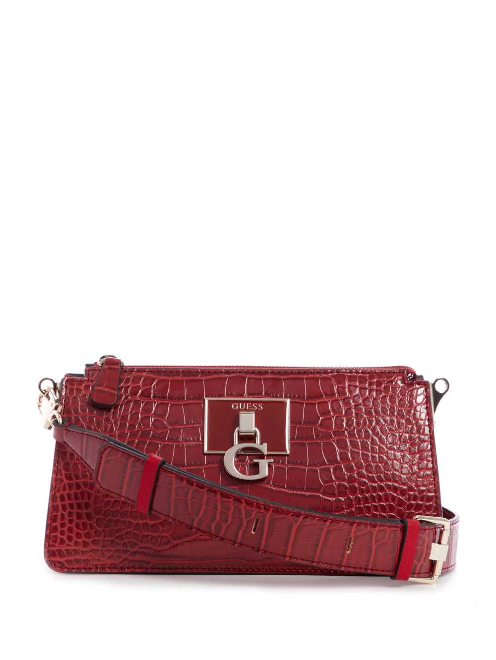 Red Women\'s Guess Stephi Mini Zip Crossbody Bags Australia Sale | 796FTARPY