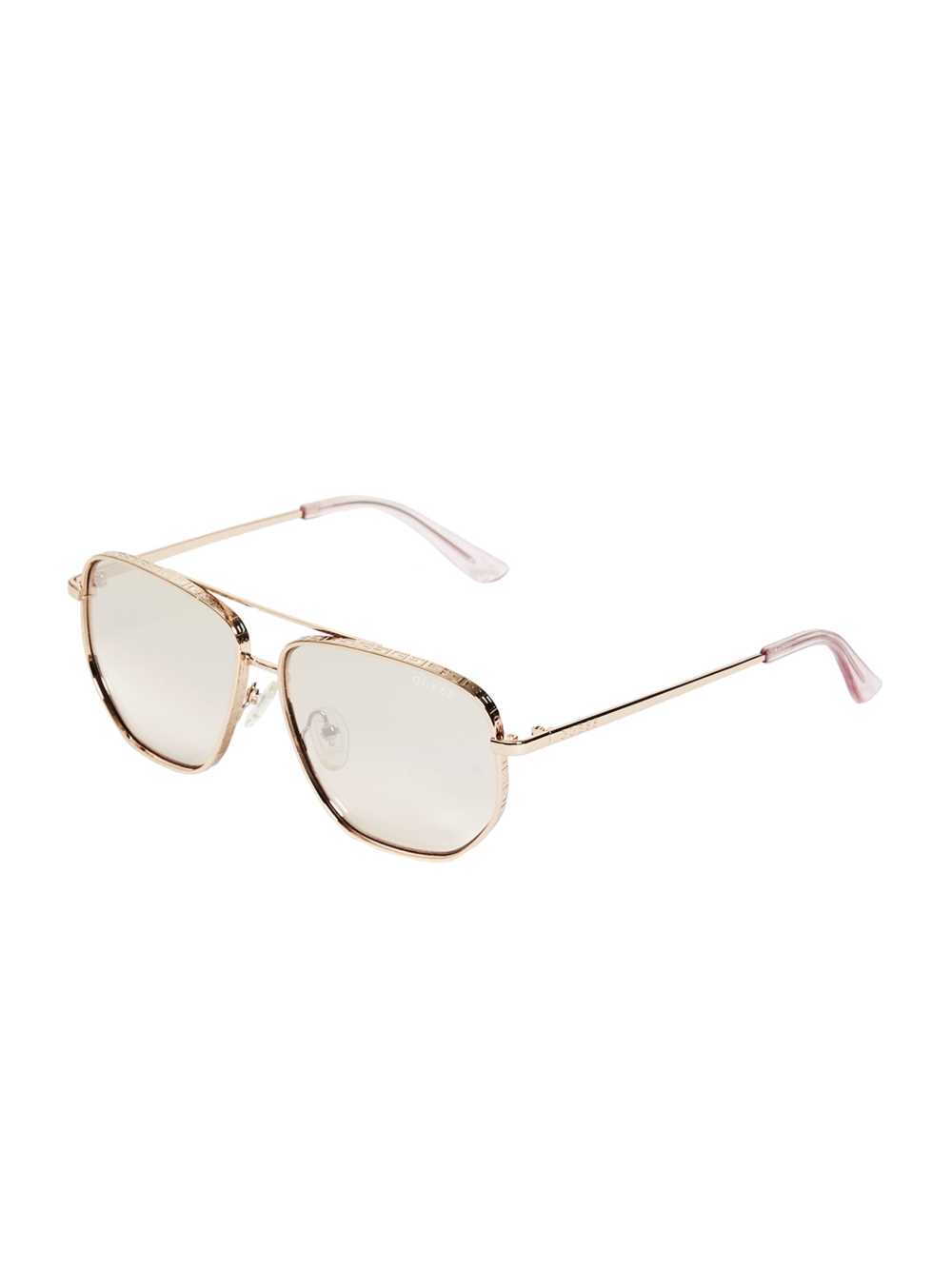 Rose Gold Burgundy Women's Guess Kelly Aviator Sunglasses Australia Sale | 196QHEYGI