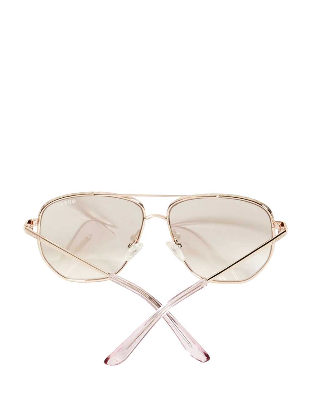 Rose Gold Burgundy Women's Guess Kelly Aviator Sunglasses Australia Sale | 196QHEYGI