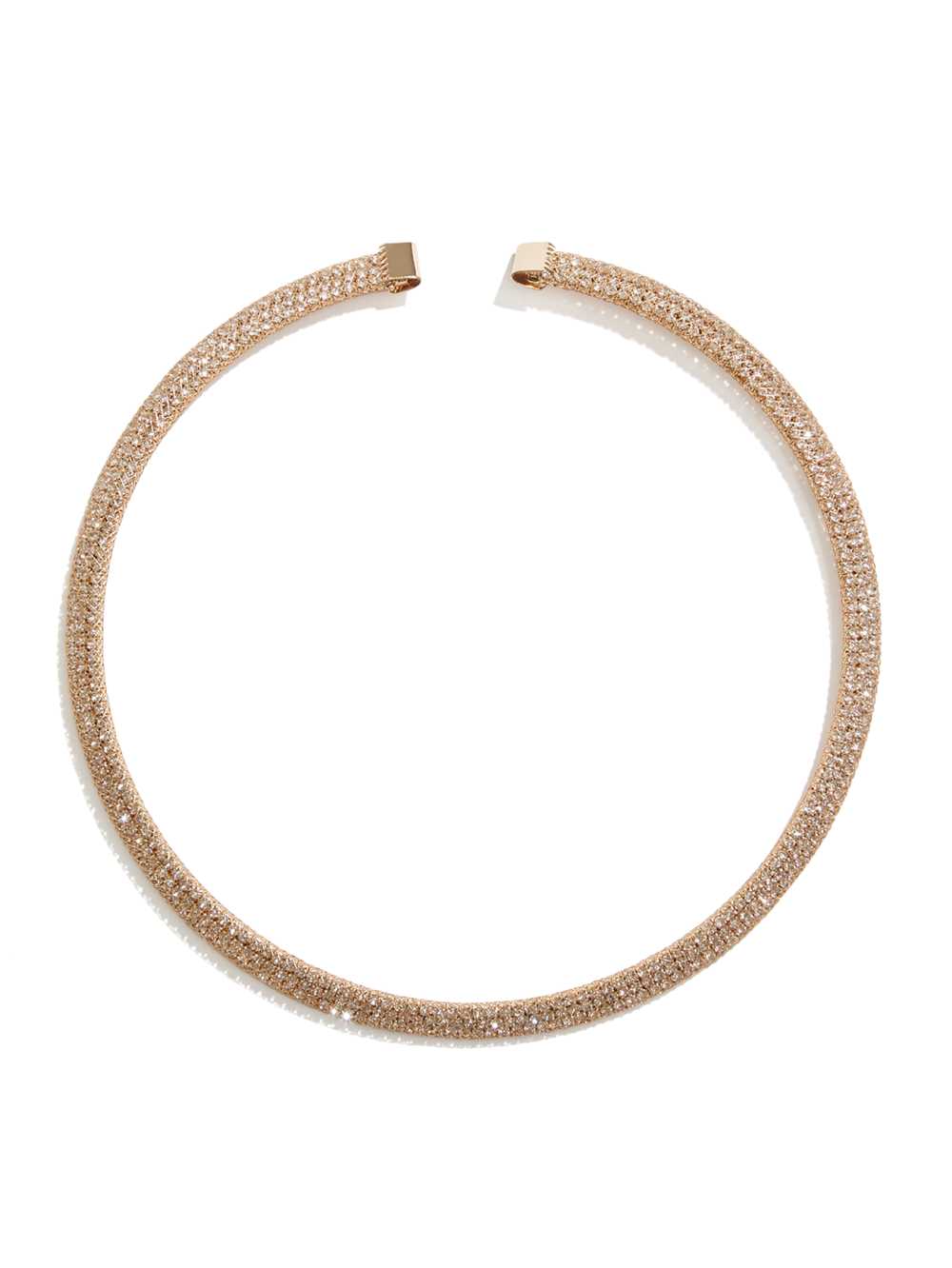 Rose Gold Women\'s Guess Gold-Tone Rhinestone Mesh Collar Necklace Australia Sale | 219UIKAMD