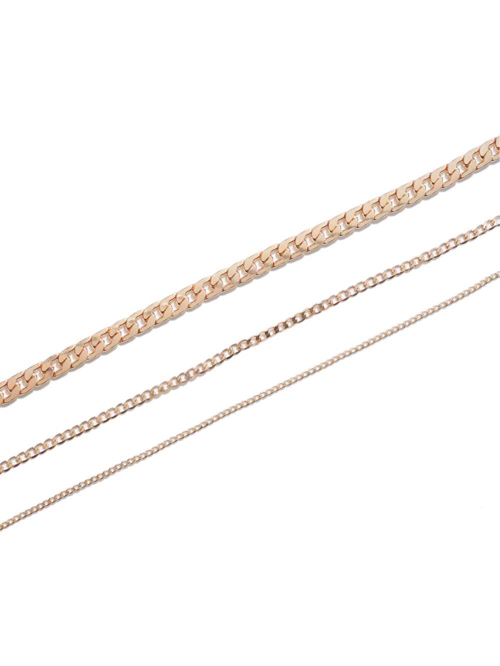 Rose Gold Women\'s Guess Rose Gold-Link Chain Link Choker Set Necklace Australia Sale | 935ZGLYIT