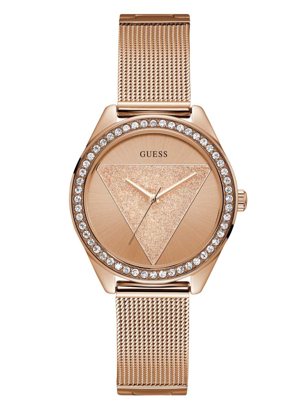 Rose Gold Women\'s Guess Rose Gold-Tone Logo Analog Watches Australia Sale | 124BMPYAV