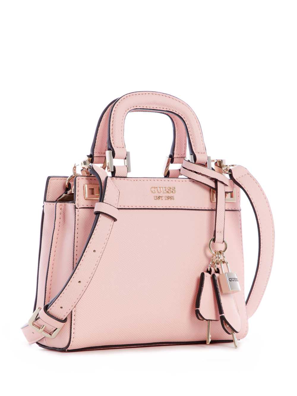 Rose Pink Women's Guess Katey Mini Satchel Bags Australia Sale | 914IDWKLH