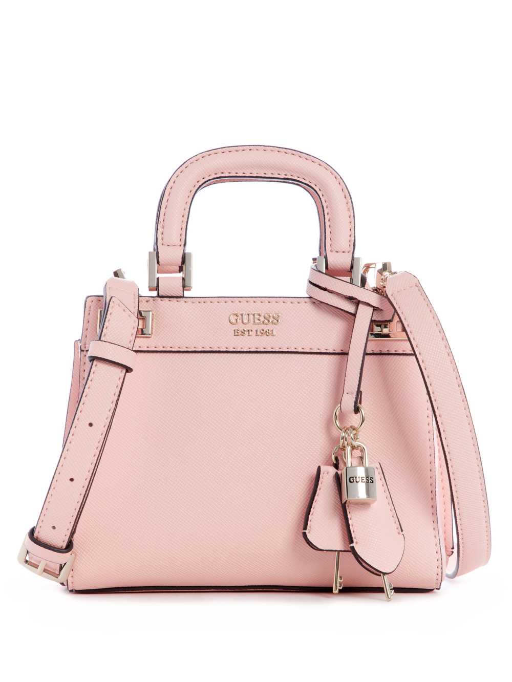 Rose Pink Women\'s Guess Katey Mini Satchel Bags Australia Sale | 914IDWKLH