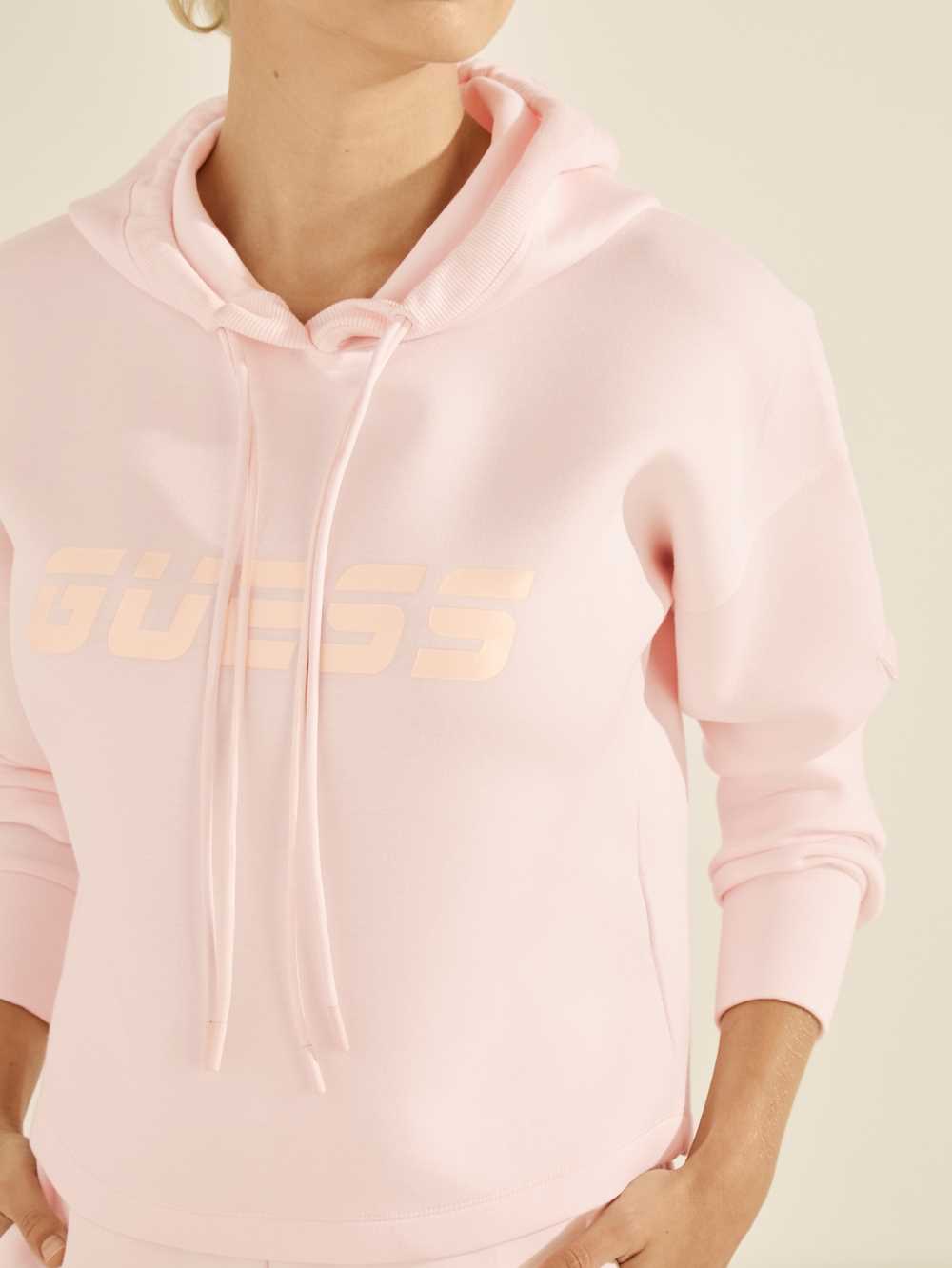 Rose Women's Guess Double Drawstring Hooded Sweatshirt Australia Sale | 728TCOIJR