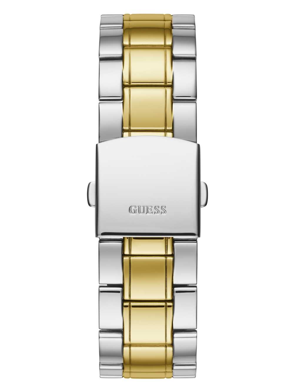 Silver Men's Guess Green Two-Tone Multifunction Watches Australia Sale | 706CEMFGB