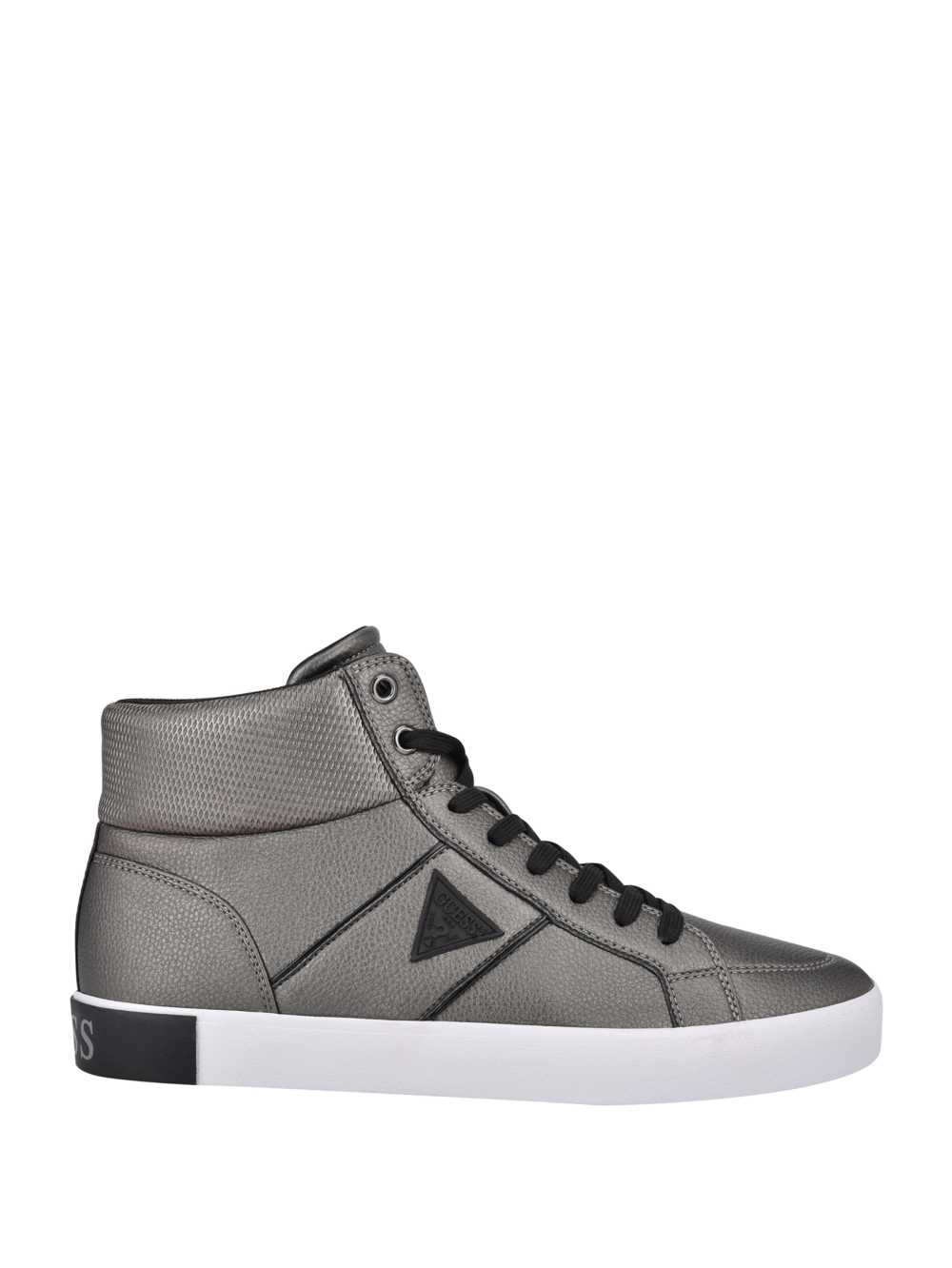 Silver Men's Guess Penzo High-Top Sneakers Australia Sale | 537QUIRSO