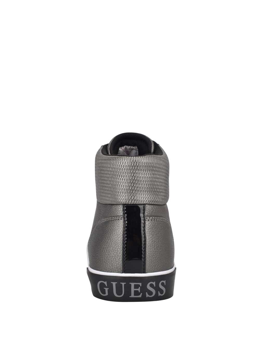 Silver Men's Guess Penzo High-Top Sneakers Australia Sale | 537QUIRSO