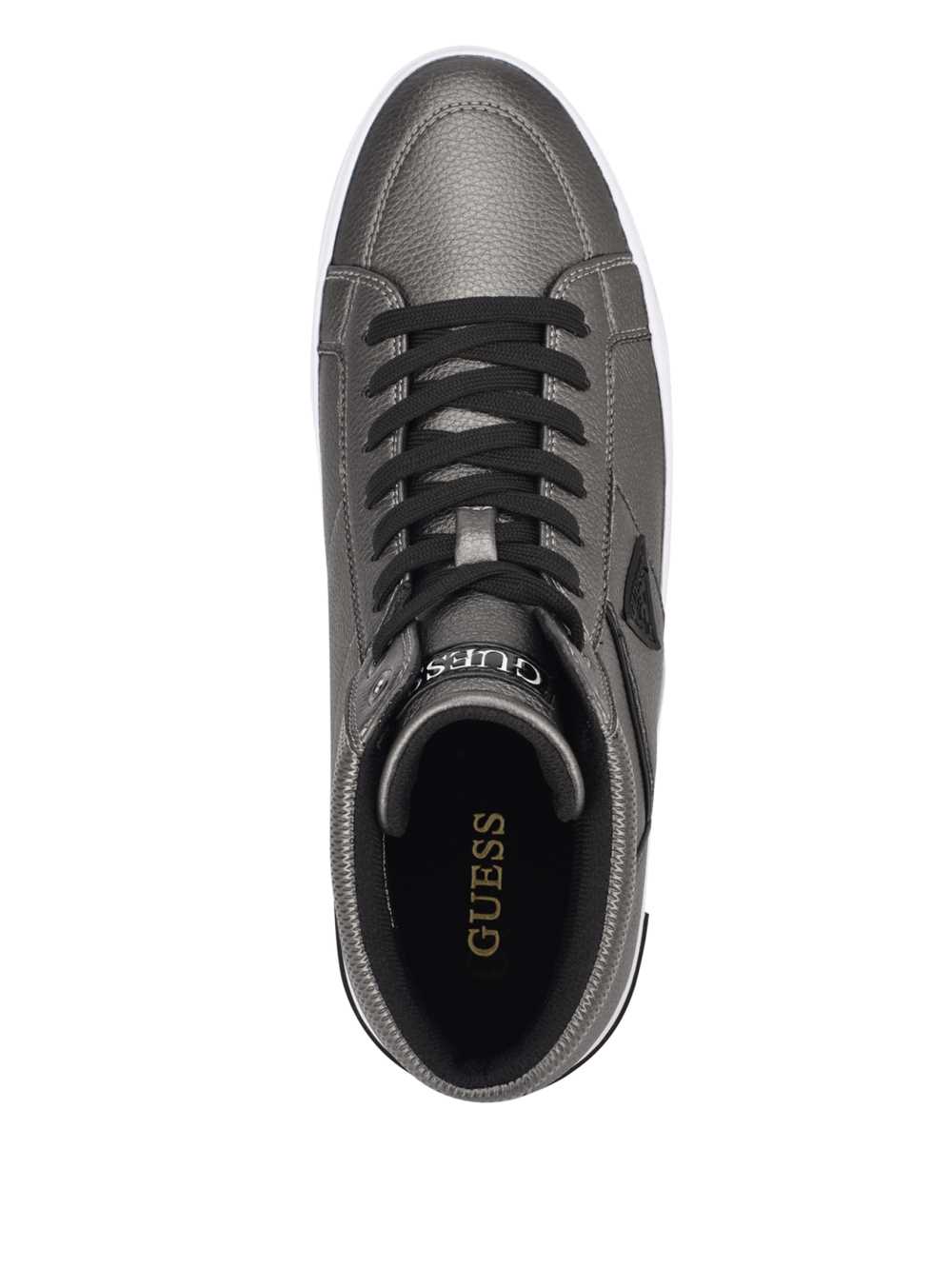 Silver Men's Guess Penzo High-Top Sneakers Australia Sale | 537QUIRSO