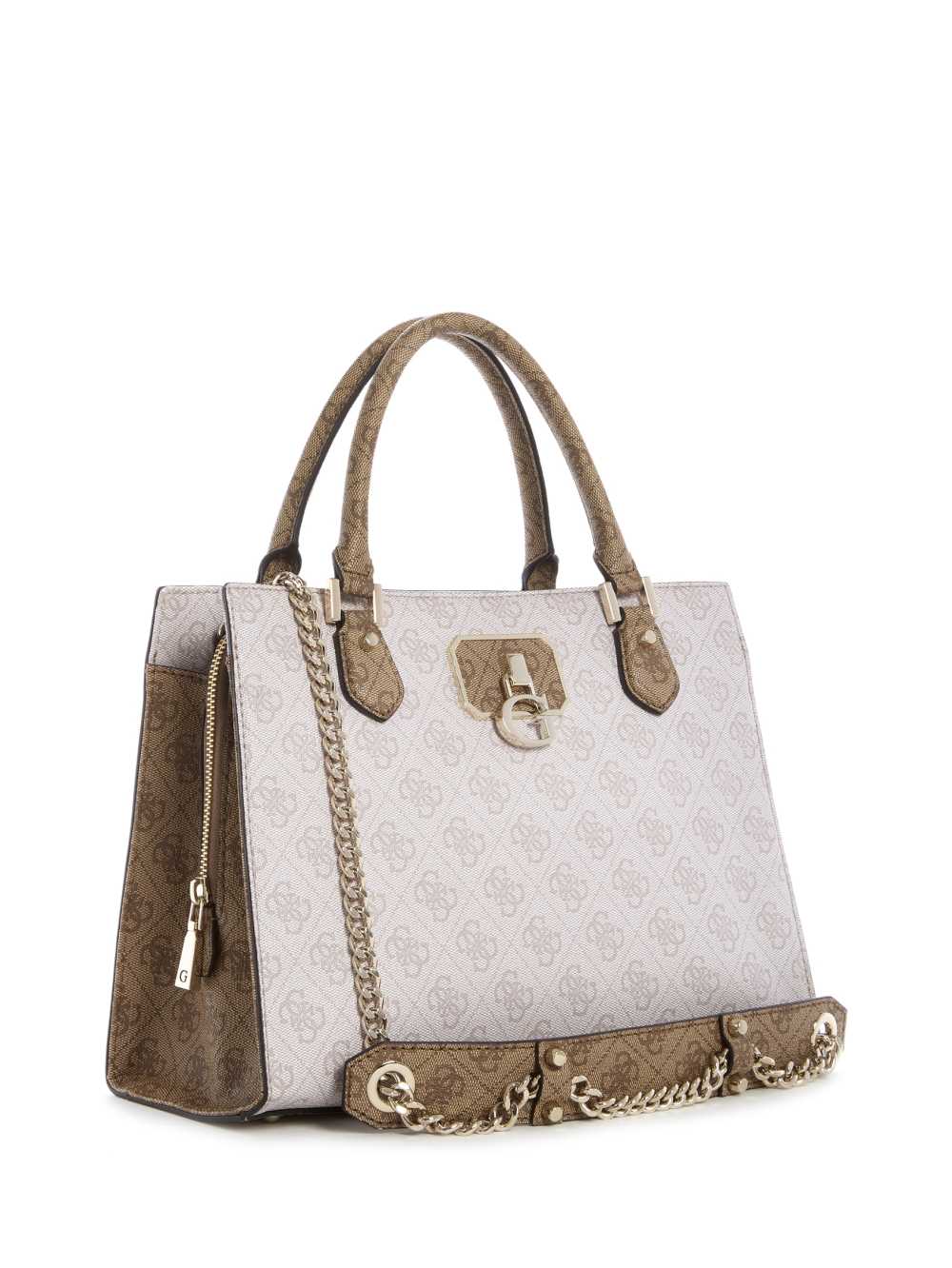 Silver Women's Guess Alisa Girlfriend Satchel Bags Australia Sale | 894IZQMXY