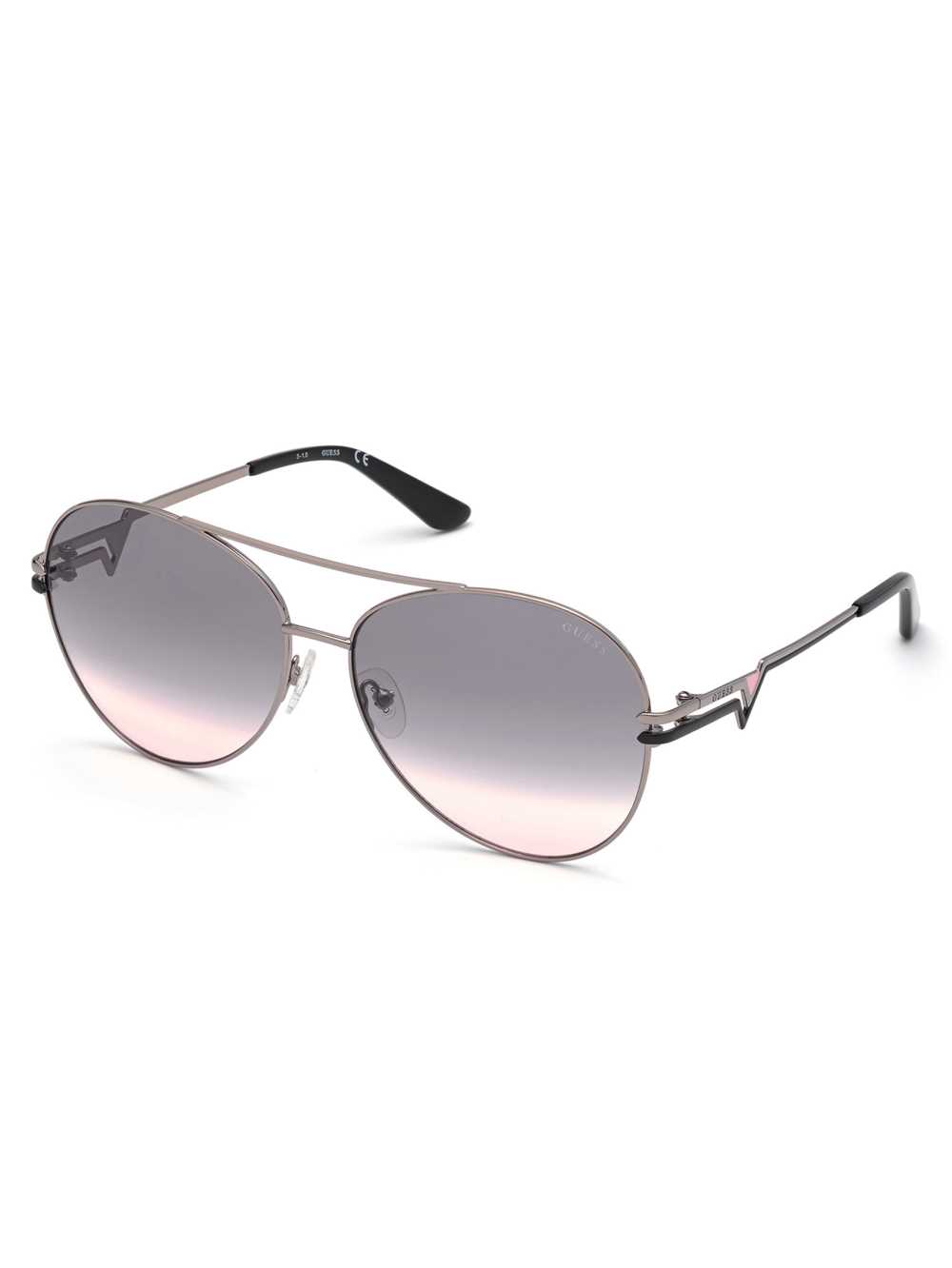 Silver Women's Guess Janet Aviator Sunglasses Australia Sale | 128MVJUAE