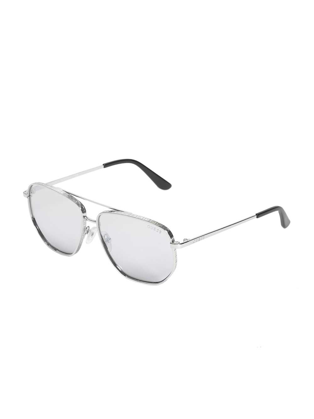 Silver Women's Guess Kelly Aviator Sunglasses Australia Sale | 649OCIEPV