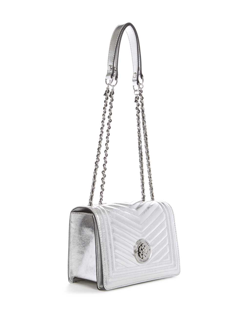 Silver Women's Guess Lida Convertible Crossbody Bags Australia Sale | 934BNVFJI