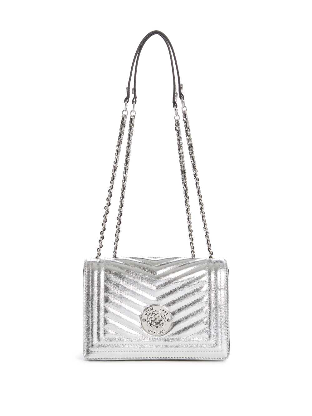 Silver Women\'s Guess Lida Convertible Crossbody Bags Australia Sale | 934BNVFJI