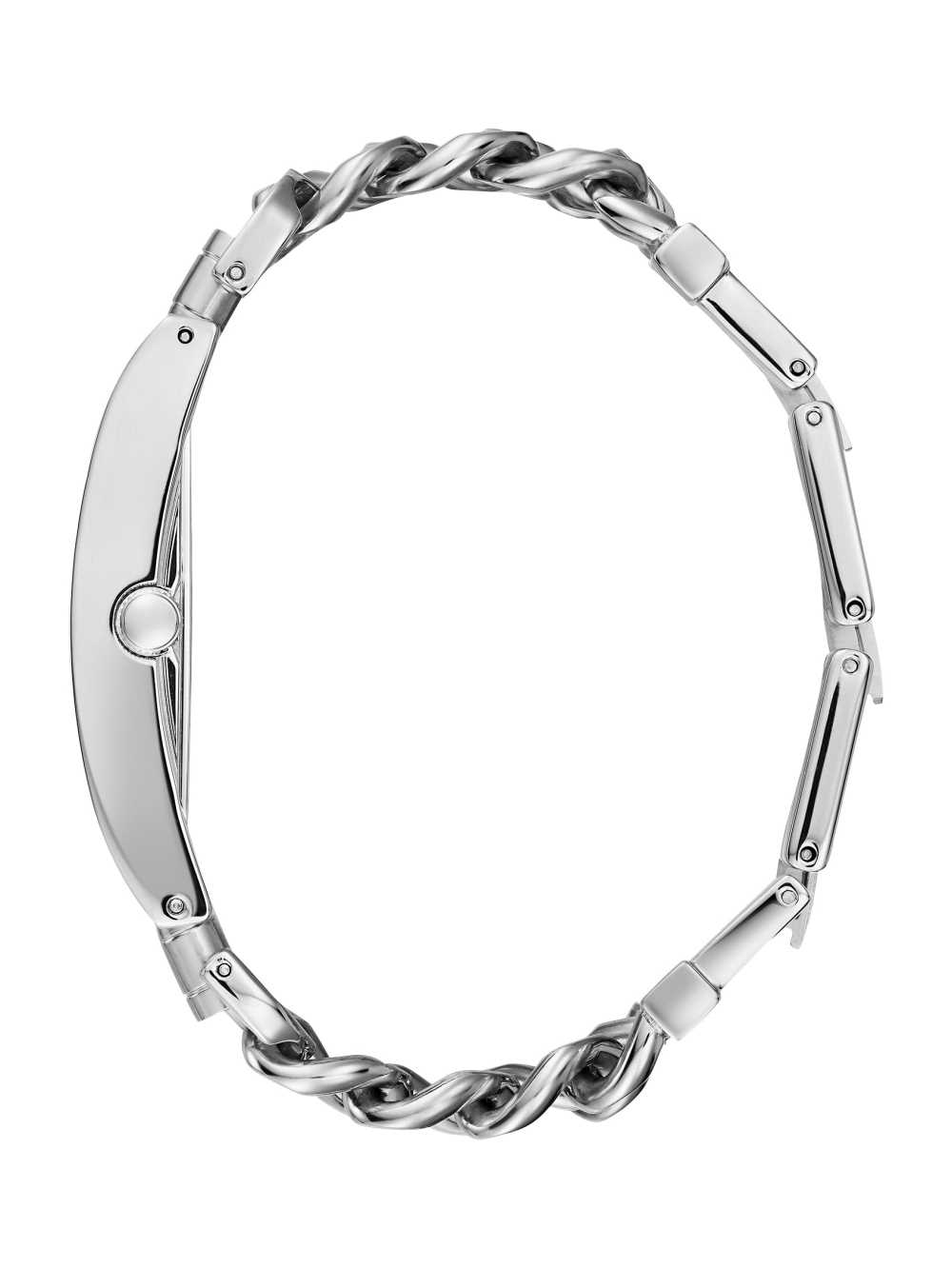 Silver Women's Guess Silver-Tone Chain Analog Watches Australia Sale | 152GADPRT