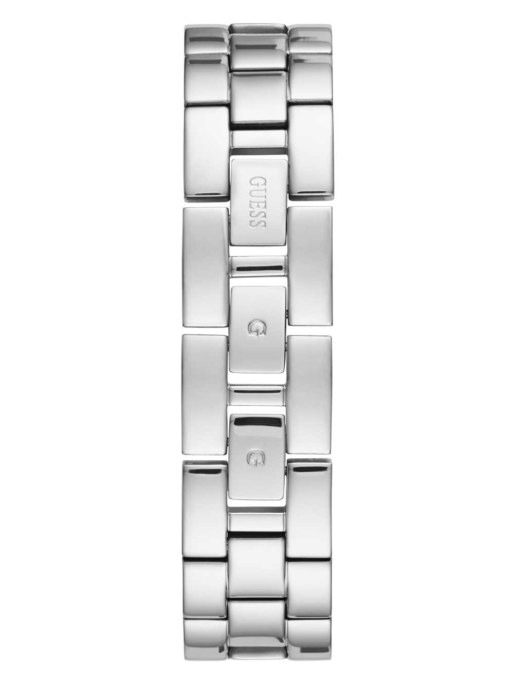 Silver Women's Guess Silver-Tone Crystal Bangle Analog Watches Australia Sale | 249COKSAL