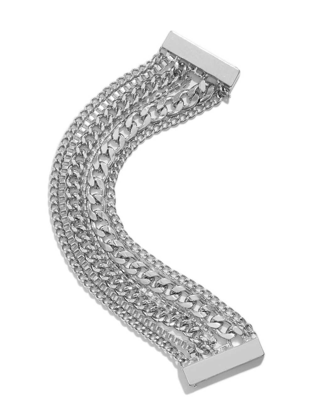 Silver Women\'s Guess Silver-Tone Multi Chain Bracelet Australia Sale | 158EYJGZN