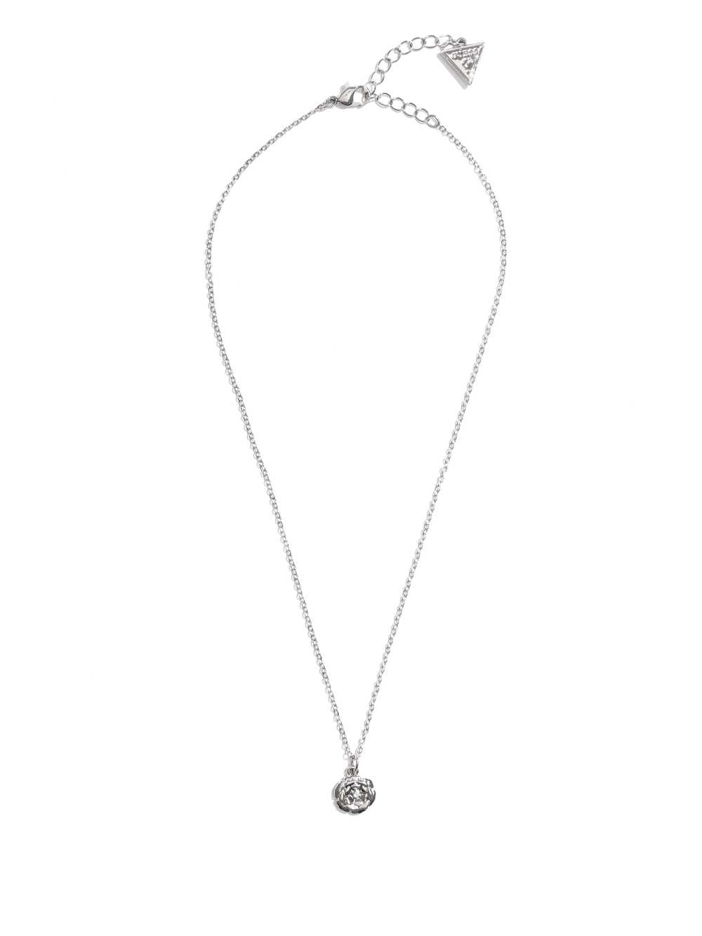 Silver Women\'s Guess Silver-Tone Peony Necklace Australia Sale | 836YDQEUI