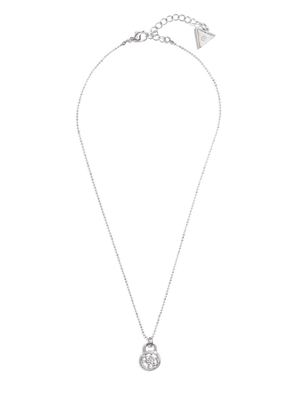 Silver Women\'s Guess Silver-Tone Quattro G Necklace Australia Sale | 102WMRPIO