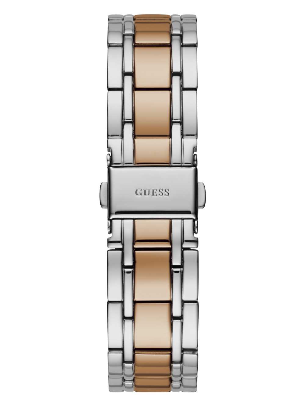 Silver Women's Guess Two-Tone Diamond Analog Watches Australia Sale | 649DTXIVC