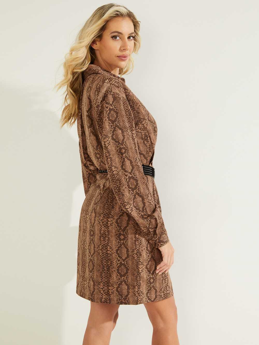 Snake Brown Women's Guess Eco Dominique Dresses Australia Sale | 198FSKXID