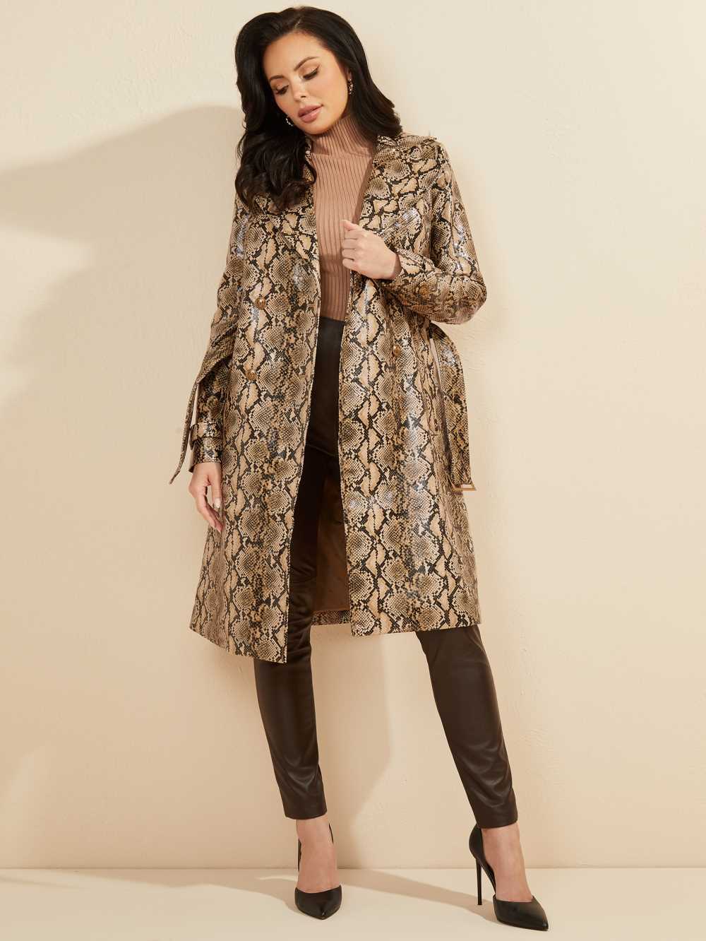 Snake Women's Guess Chrissie Trench Coats Australia Sale | 469DOTKQF