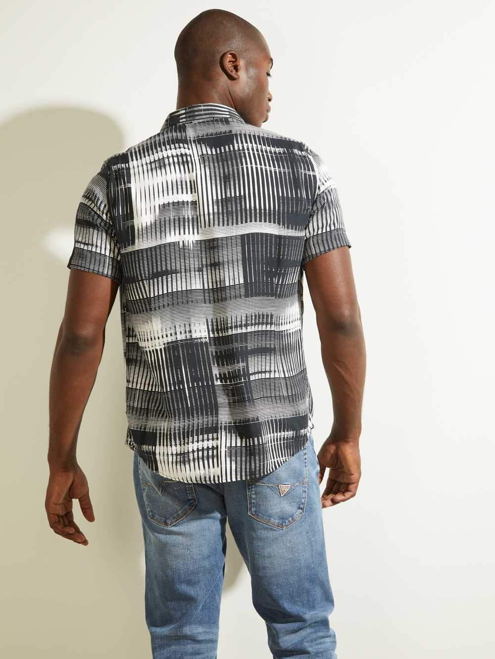 Turquoise Men's Guess Eco Interstellar Shirts Australia Sale | 247OYUADX