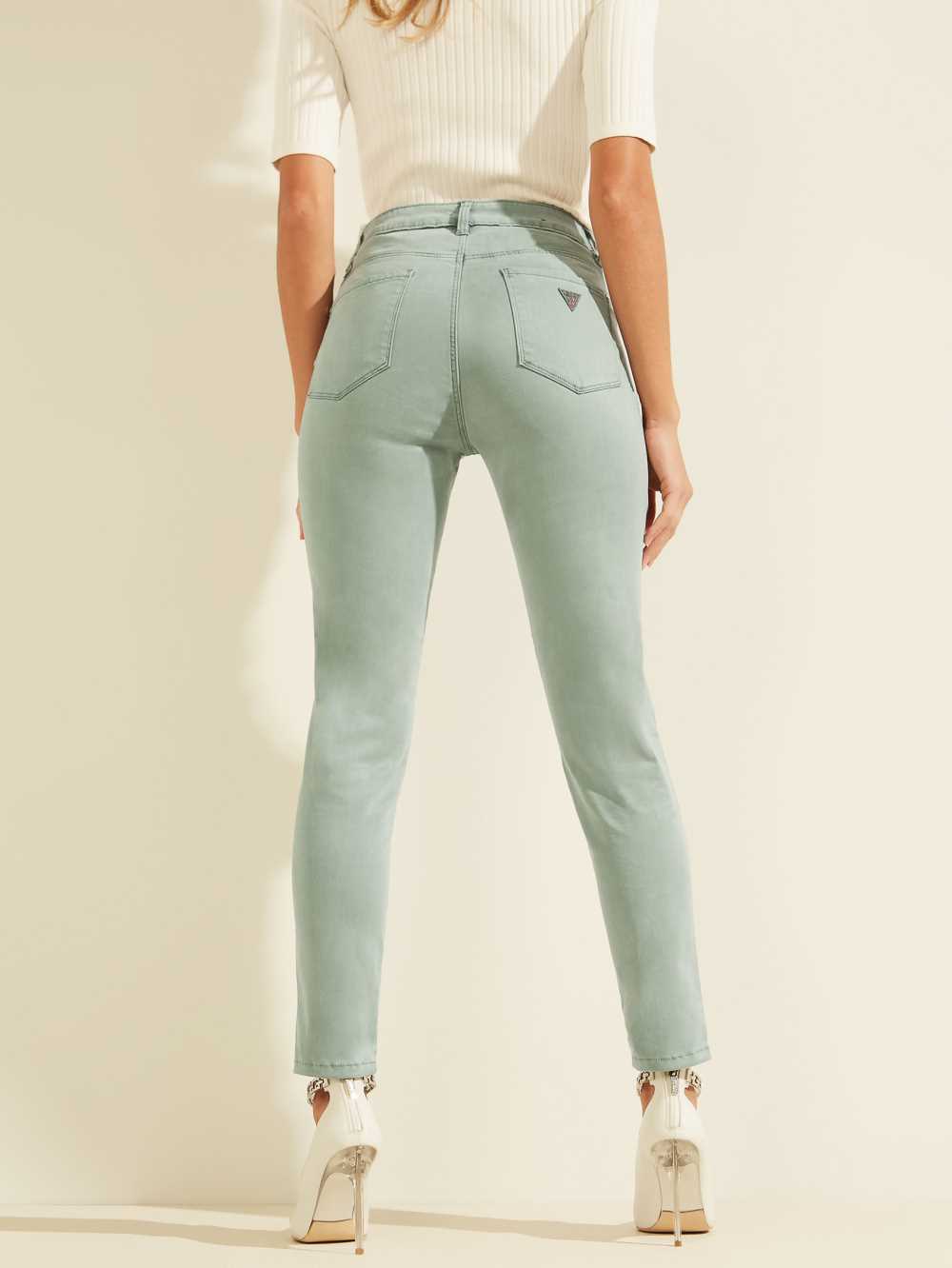 Turquoise Women's Guess Pastel Sexy Curve Skinny Jeans Australia Sale | 047IGUBSD