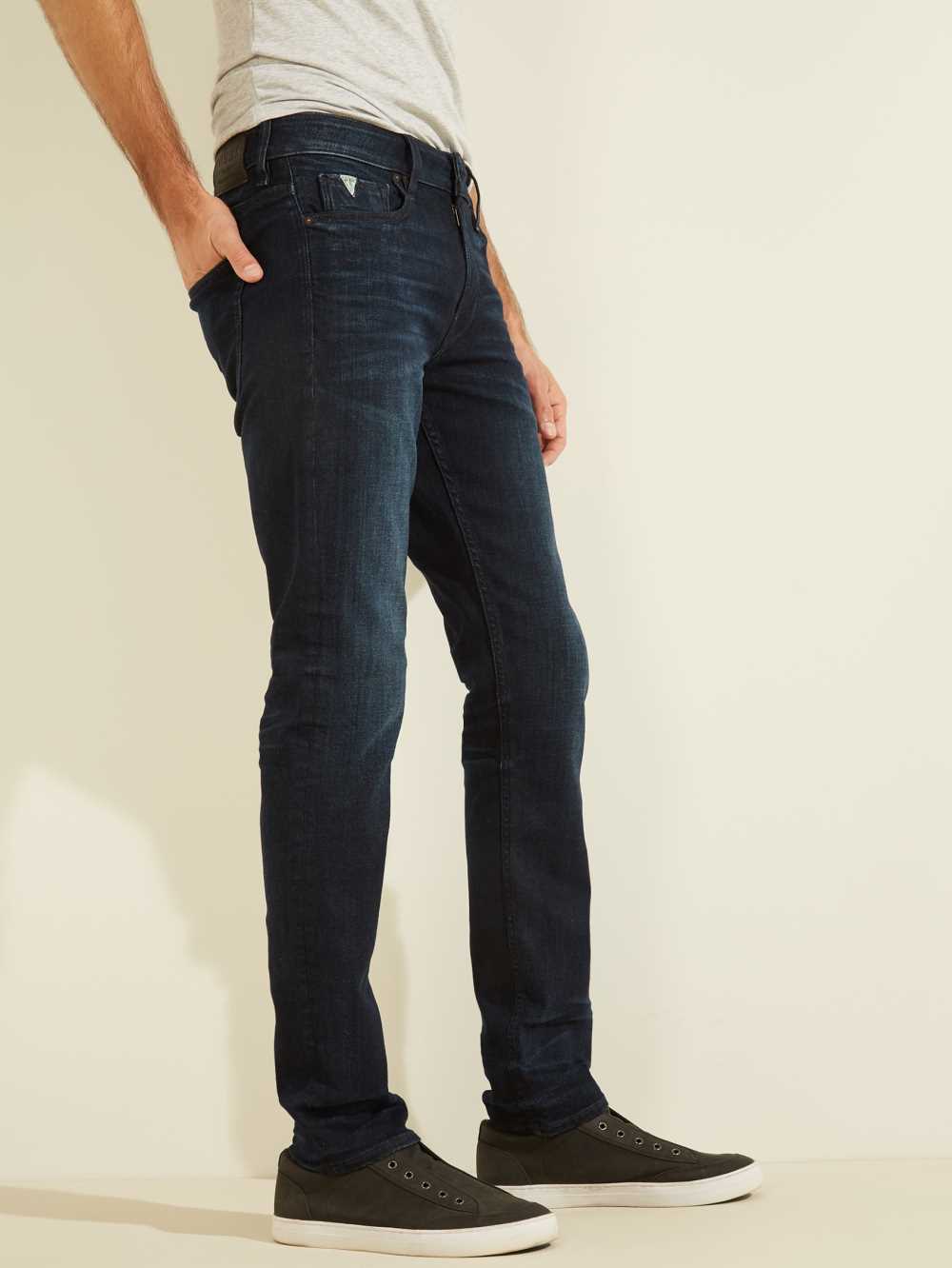 Wash Indigo Men's Guess Slim Tapered Jeans Australia Sale | 937KRHQUI