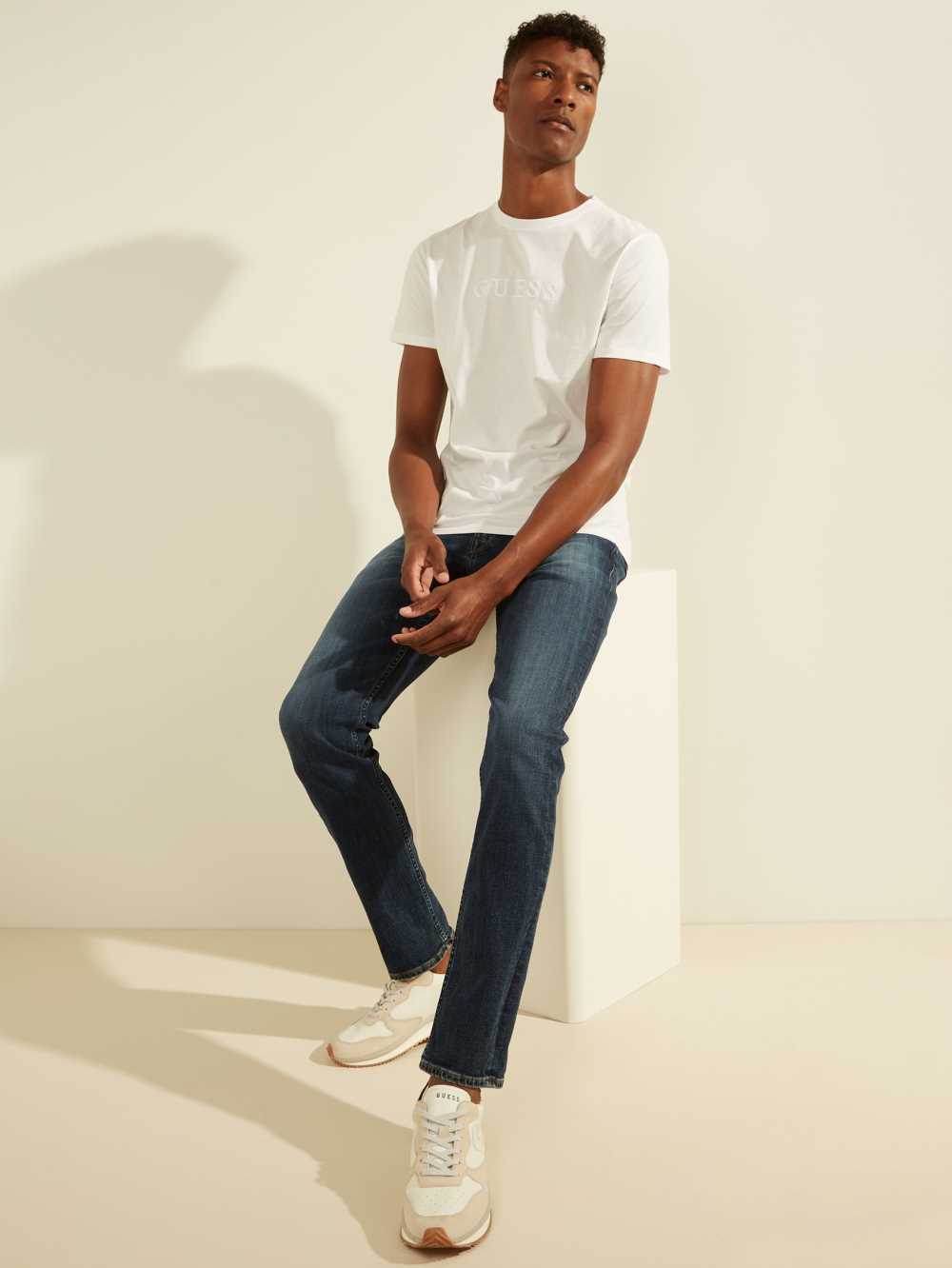 Wash Men's Guess Faded Skinny Jeans Australia Sale | 863CSIKAF