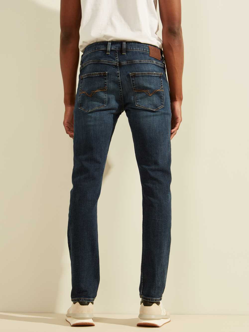 Wash Men's Guess Faded Skinny Jeans Australia Sale | 863CSIKAF