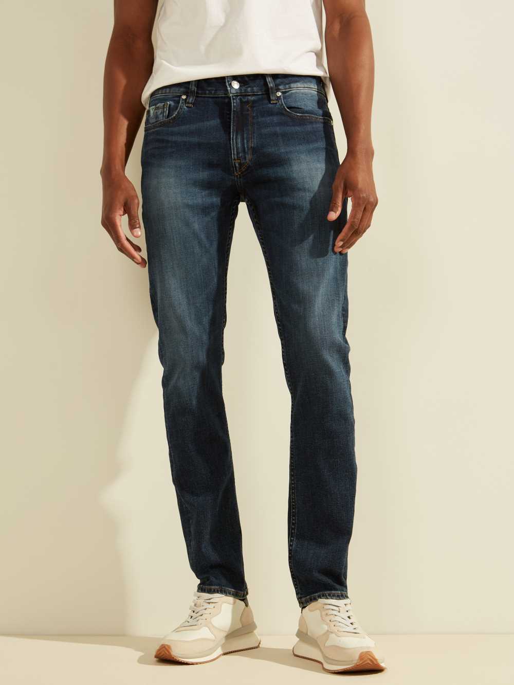 Wash Men\'s Guess Faded Skinny Jeans Australia Sale | 863CSIKAF