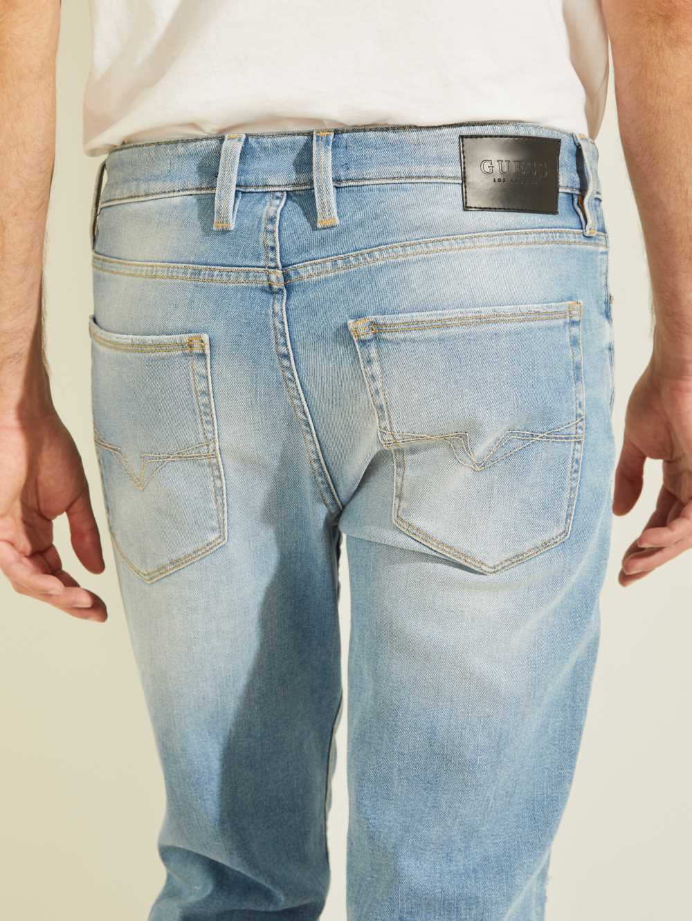 Wash Men's Guess Faded Slim Tapered Jeans Australia Sale | 916TJNEKZ