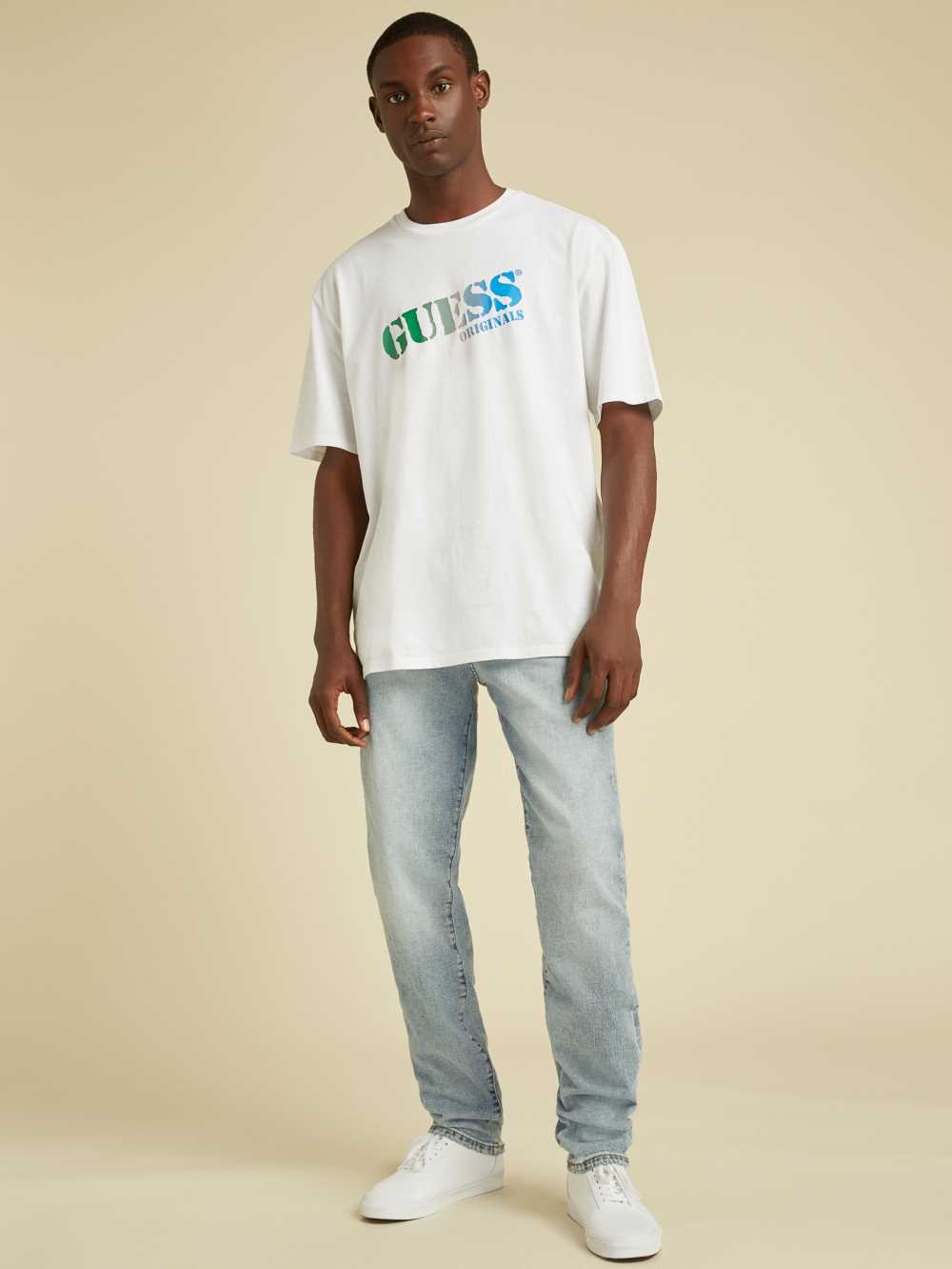 Wash Men's Guess Originals Slim Straight Jeans Australia Sale | 974IDOJUX