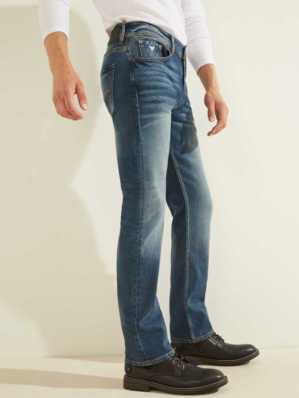 Wash Men's Guess Regular Straight Jeans Australia Sale | 567UPYWHC