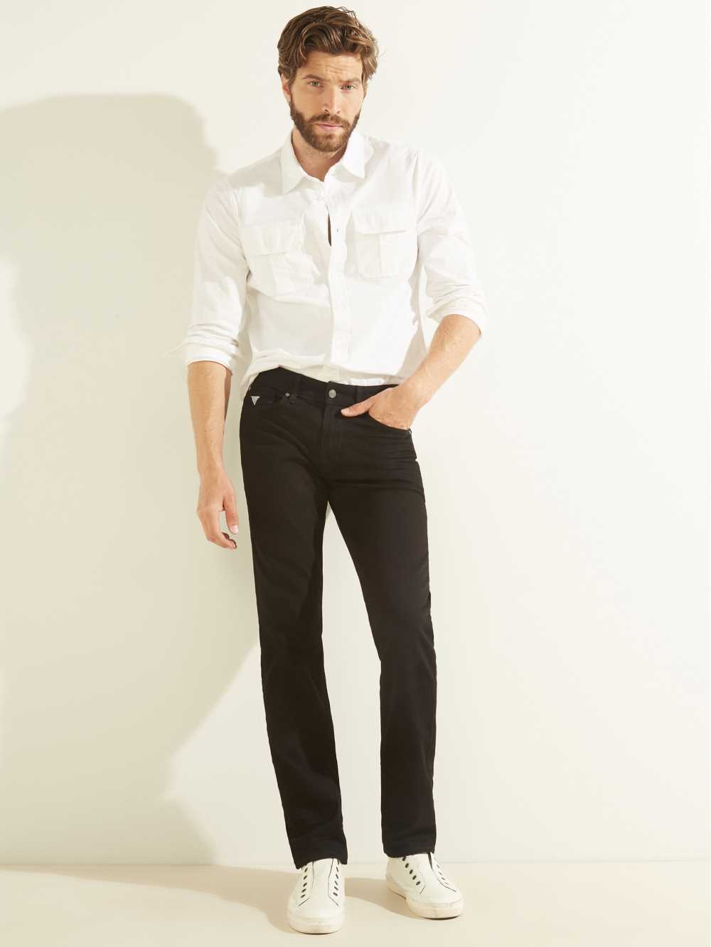 Wash Men's Guess Slim Straight Jeans Australia Sale | 810SGNHUQ