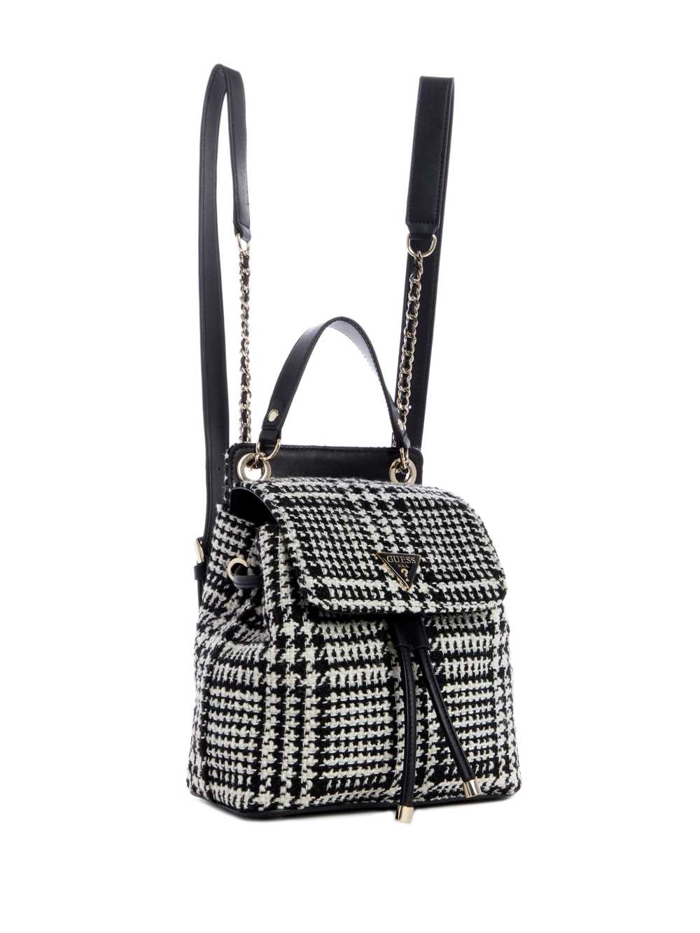 Wash Women's Guess Cessily Tweed Flap Backpack Australia Sale | 162FBJKHP