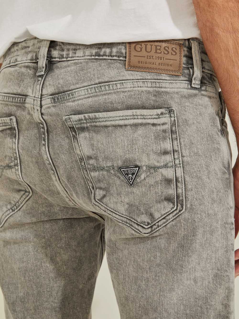 White Light Blue Men's Guess Skinny Jeans Australia Sale | 609MCTEFJ