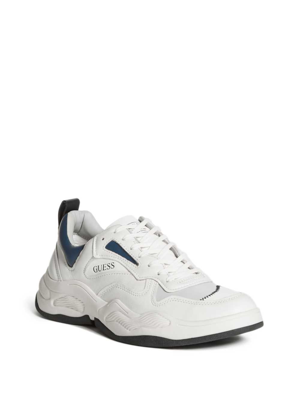 White Men\'s Guess Bassano Dad Sneakers Australia Sale | 480ZRYIEB