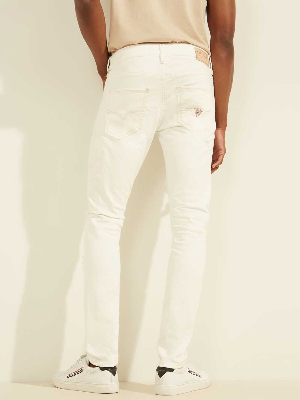 White Men's Guess Distressed Skinny Painter Jeans Australia Sale | 865DTLZBN