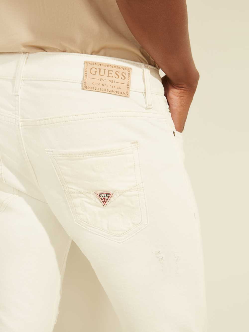 White Men's Guess Distressed Skinny Painter Jeans Australia Sale | 865DTLZBN