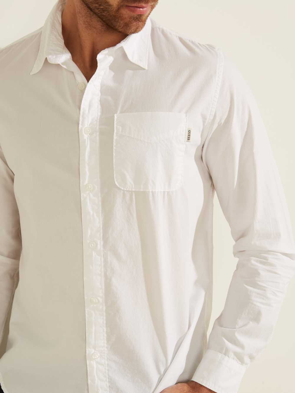 White Men's Guess Laguna Washed Shirts Australia Sale | 603BVXSCN