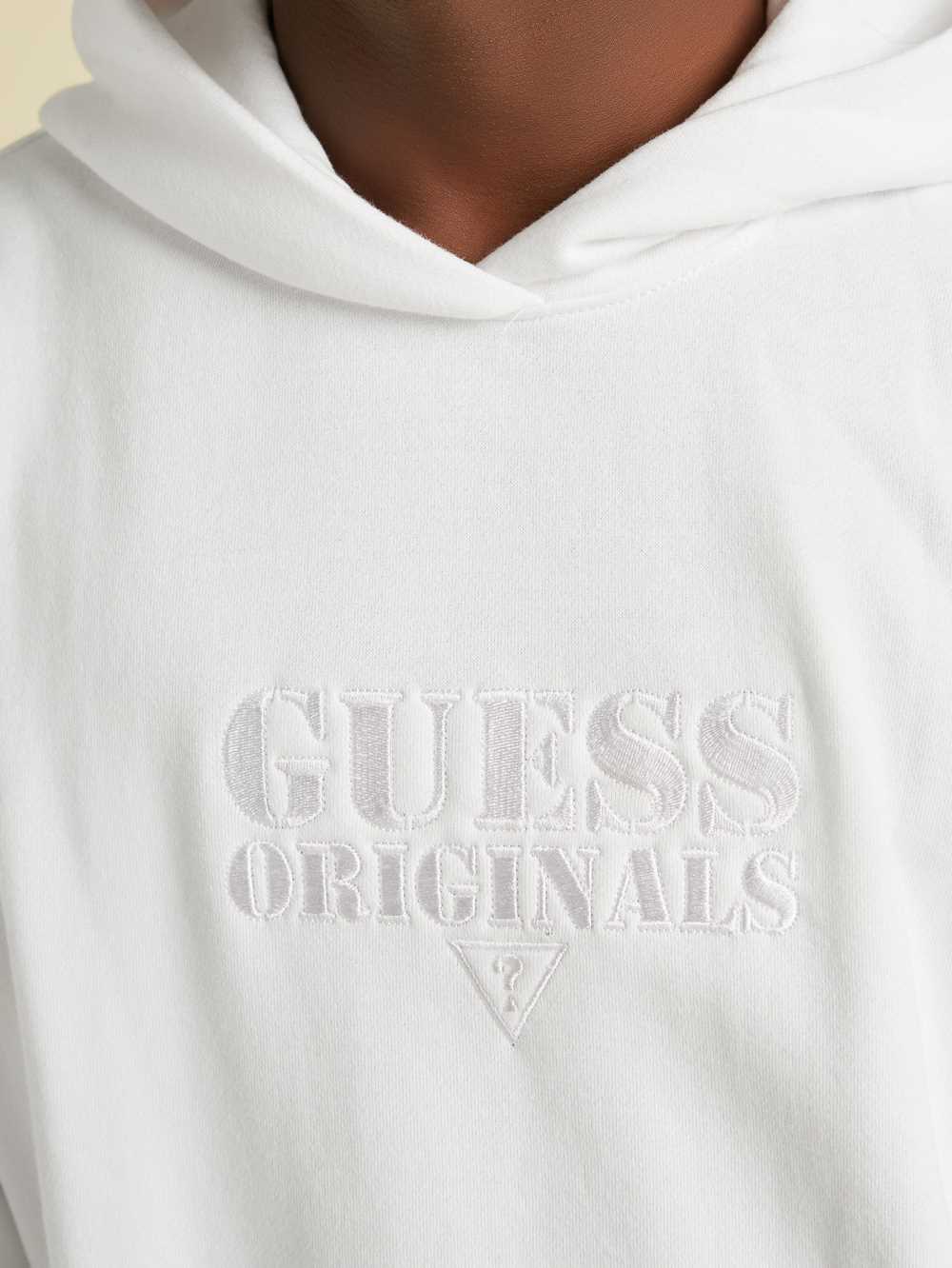 White Men's Guess Originals Kit Logo Hoodie Australia Sale | 043SBPXAO